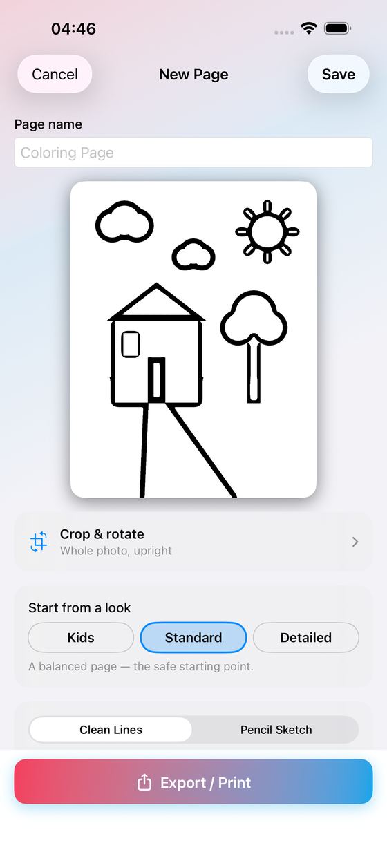 Colorplate screenshot 2