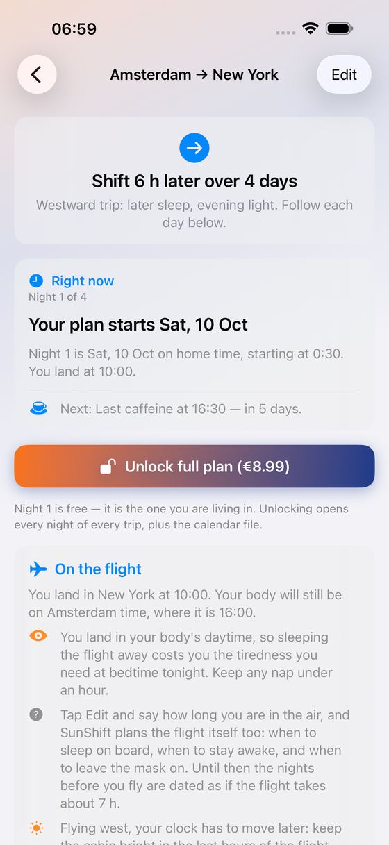 SunShift screenshot 3