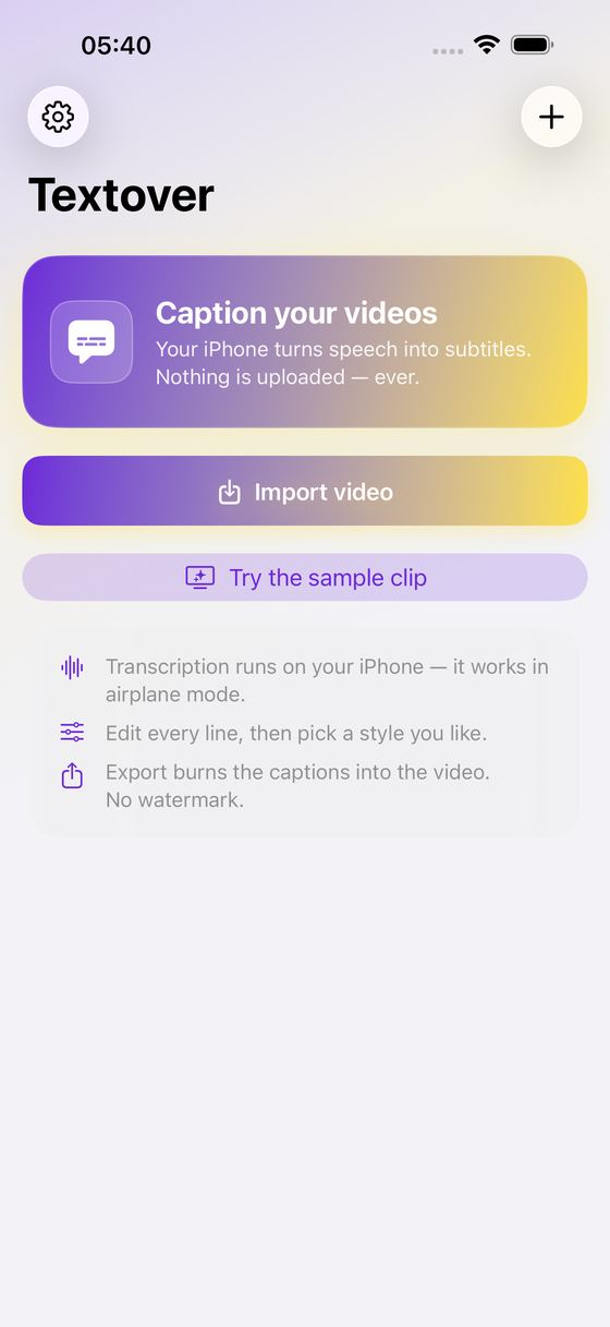 Textover screenshot 1