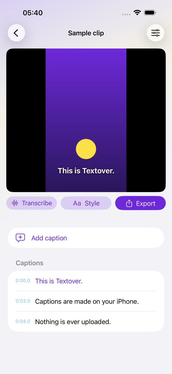 Textover screenshot 2